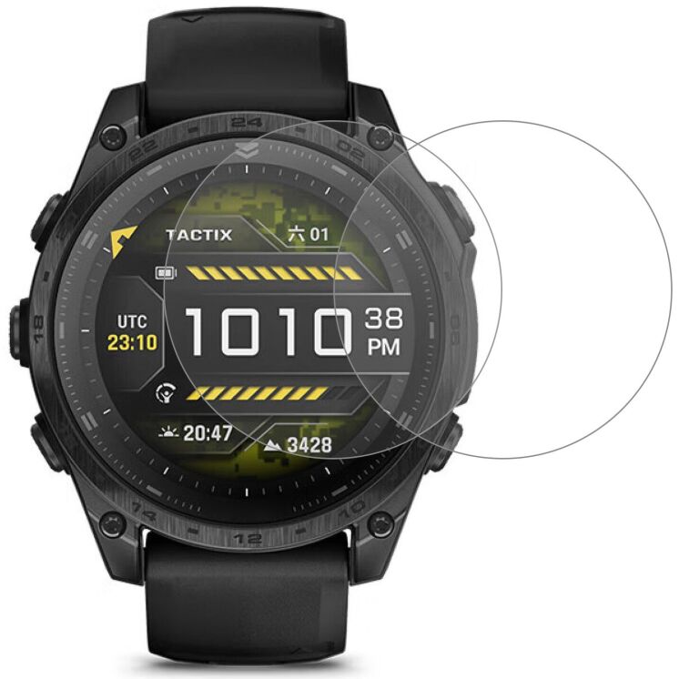 Комплект защитных стекол Deexe Screen Protector для Garmin Tactix 8 (47mm): фото 1 из 6