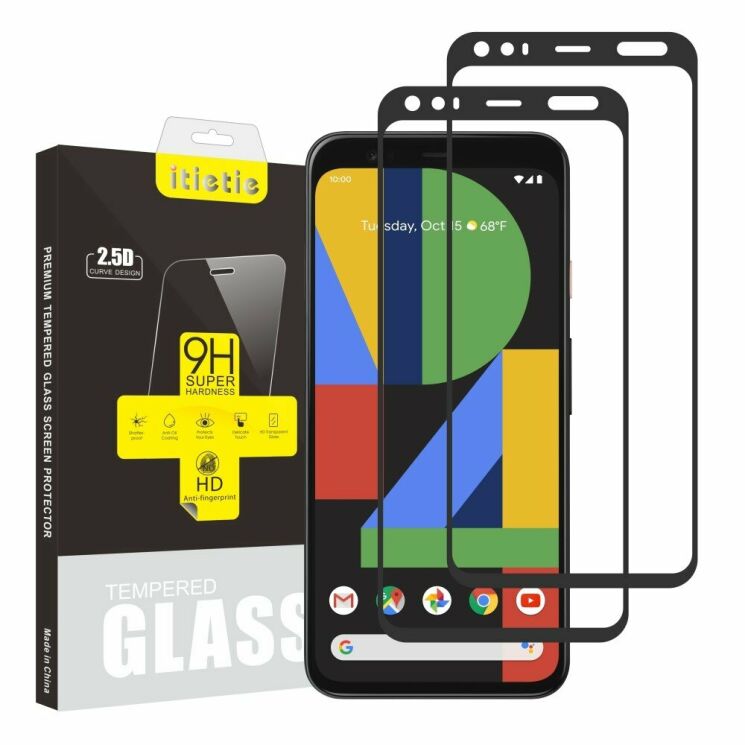 Комплект защитных стекол ITIETIE Silk Printing 2.5D для Google Pixel 4 XL: фото 1 из 2