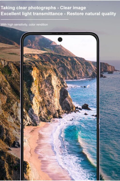 Защитное стекло на камеру IMAK Black Glass Lens для Samsung Galaxy Flip 3 - Black: фото 8 из 11