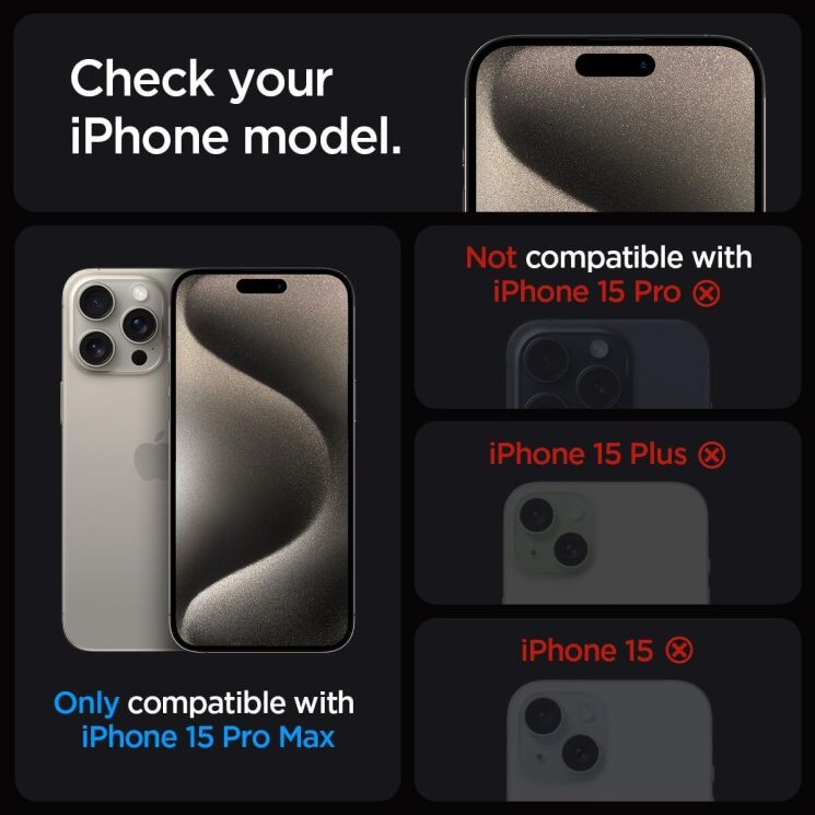 Комплект защитных стекол Spigen (SGP) GLAS.tR EZ Fit Privacy для Apple iPhone 15 Pro Max: фото 3 из 8