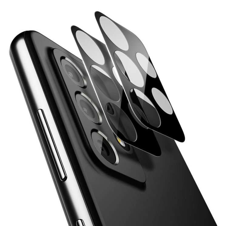 Комплект защитных стекол Spigen (SGP) Optik Lens Protector для Samsung Galaxy A52 (A525) / A52s (A528) - Black: фото 2 из 7