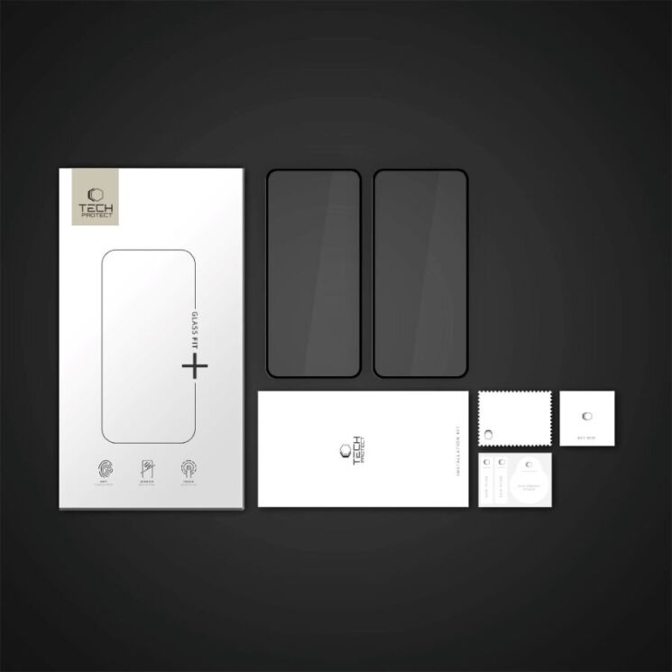 Комплект захисних стекол Tech-Protect 5D Glass Fit + для Motorola Moto G56 - Black: фото 6 з 6