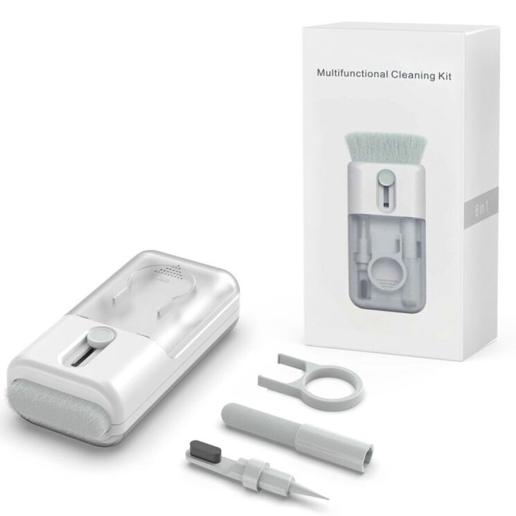 Набор для чистки оргтехники AHASTYLE WG93 6 in 1 Multifunctional Cleaning Kit - White: фото 2 из 7