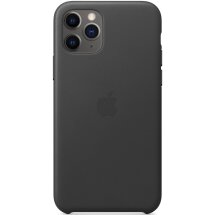 Оригинальный чехол Leather Case для Apple iPhone 11 Pro (MWYE2) - Black: фото 1 из 6