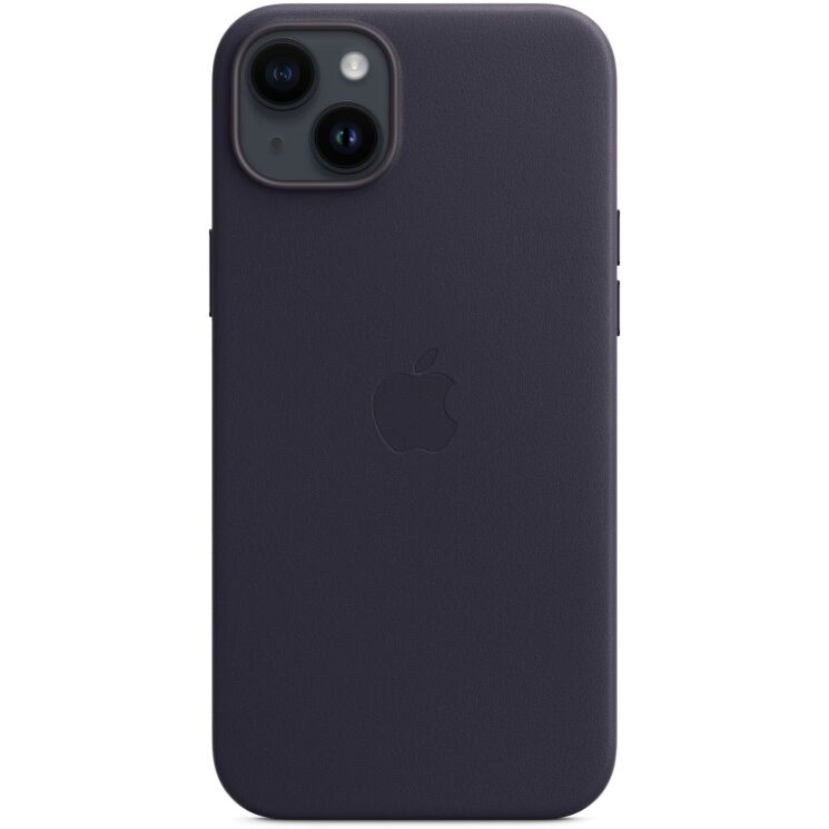 Оригинальный чехол Leather Case with MagSafe для Apple iPhone 14 Plus (MPPC3) - Ink: фото 5 из 5