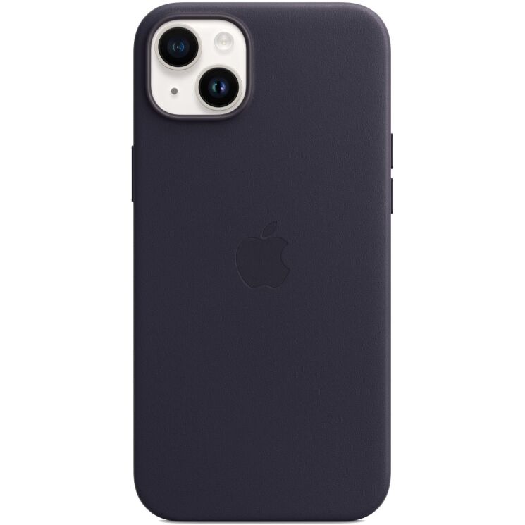 Оригинальный чехол Leather Case with MagSafe для Apple iPhone 14 Plus (MPPC3) - Ink: фото 3 из 5