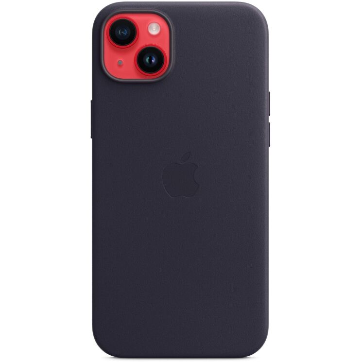 Оригинальный чехол Leather Case with MagSafe для Apple iPhone 14 Plus (MPPC3) - Ink: фото 4 из 5