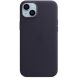 Оригинальный чехол Leather Case with MagSafe для Apple iPhone 14 Plus (MPPC3) - Ink (306714DB). Фото 1 из 5