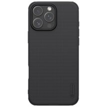 Пластиковый чехол NILLKIN Frosted Shield для Apple iPhone 16 Pro Max - Black: фото 1 из 18