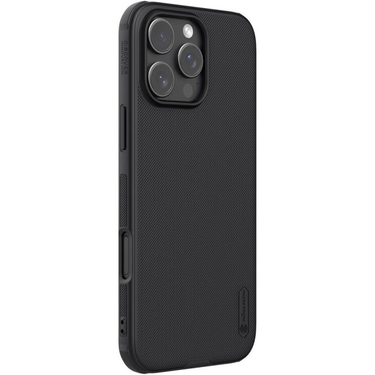 Пластиковый чехол NILLKIN Frosted Shield для Apple iPhone 16 Pro Max - Black: фото 3 из 18