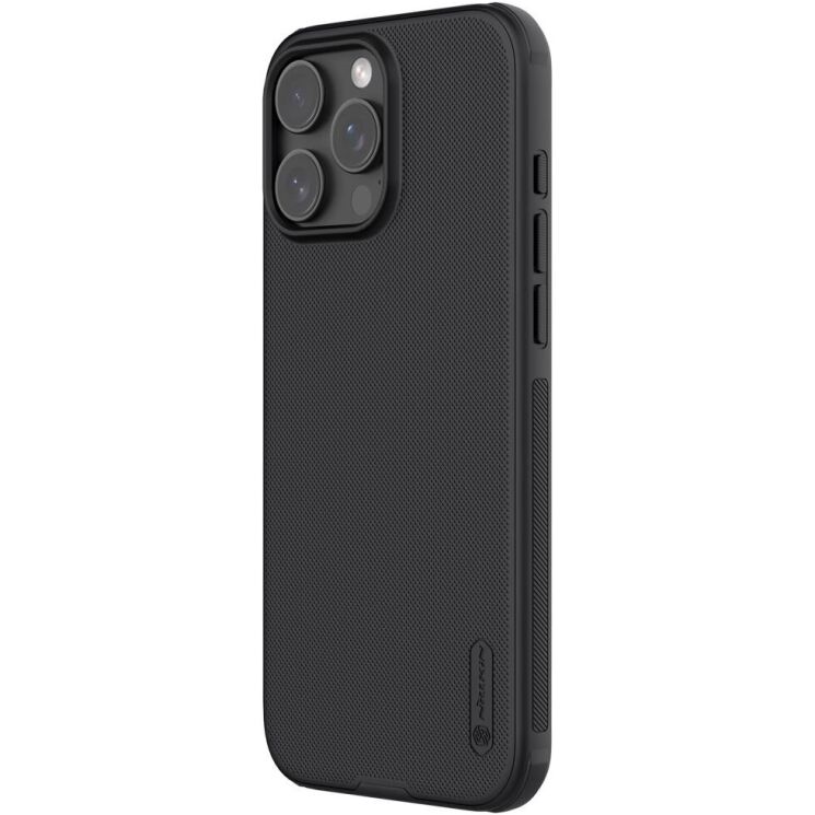 Пластиковый чехол NILLKIN Frosted Shield для Apple iPhone 16 Pro Max - Black: фото 2 из 18