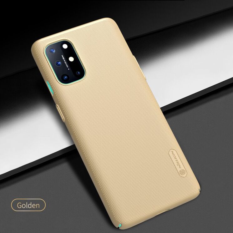 Пластиковый чехол NILLKIN Frosted Shield для OnePlus 8T - Gold: фото 6 из 18