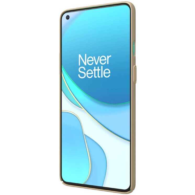 Пластиковый чехол NILLKIN Frosted Shield для OnePlus 8T - Gold: фото 5 из 18