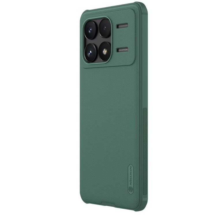 Пластиковый чехол NILLKIN Frosted Shield Pro для Xiaomi Poco F6 Pro - Green: фото 4 из 17