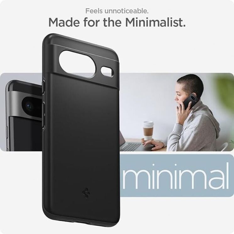 Пластиковый чехол Spigen (SGP) Thin Fit для Google Pixel 8 - Black: фото 13 из 17