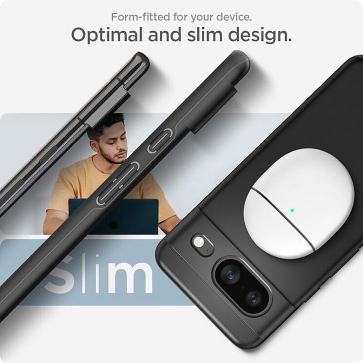 Пластиковый чехол Spigen (SGP) Thin Fit для Google Pixel 8 - Black: фото 14 из 17