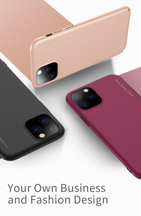 Пластиковий чохол X-LEVEL Slim для Apple iPhone 11 Pro - Gold: фото 8 з 8
