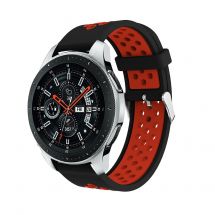 Ремешок Deexe Dual Color для Samsung Galaxy Watch 46mm / Watch 3 45mm / Gear S3 - Black/Red: фото 1 из 4