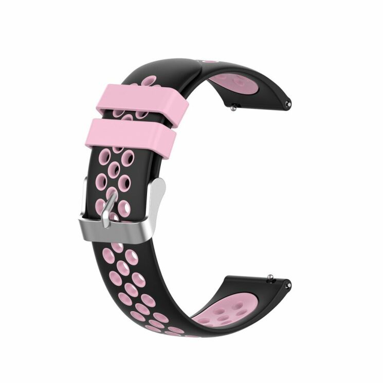 Ремешок Deexe Dual Color для Xiaomi Mi Watch (Chinese) - Black/Pink: фото 4 из 7