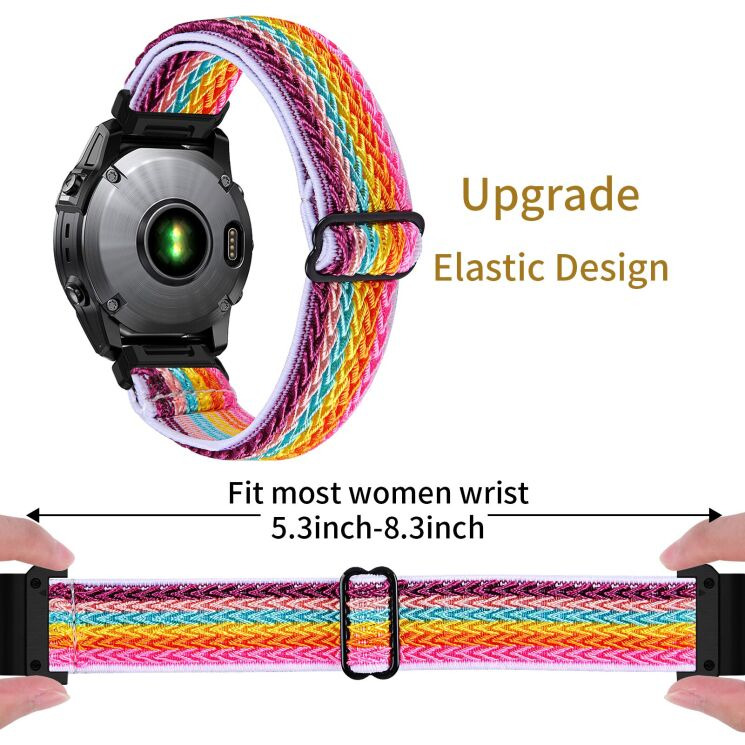 Ремінець Deexe Knitted Strap для Garmin Fenix 8 (47mm) / Fenix E (47mm) / Quatix 8 (47mm) - Army Green: фото 5 з 5