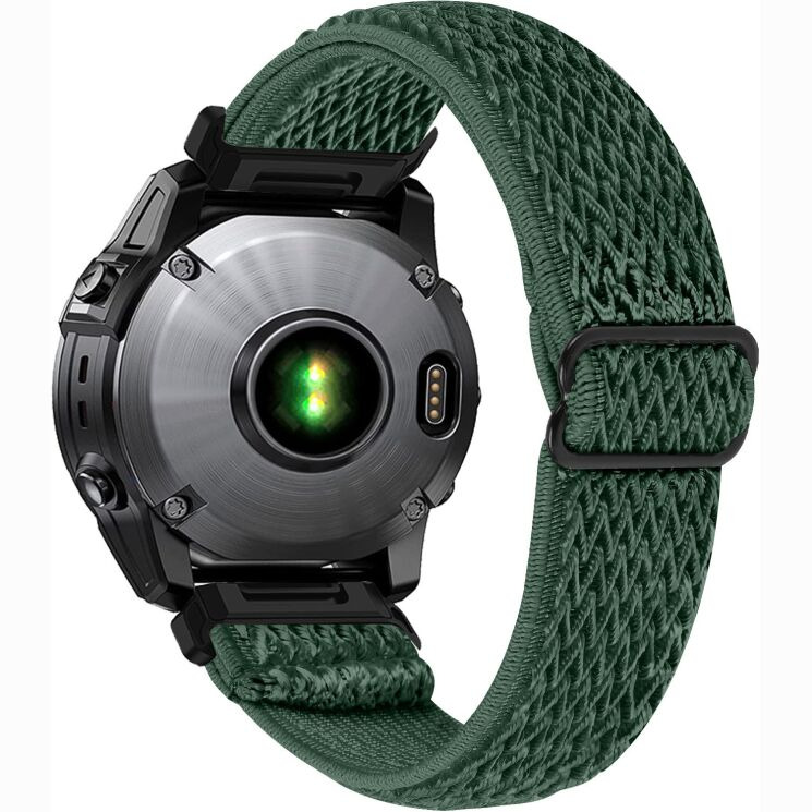 Ремінець Deexe Knitted Strap для Garmin Fenix 8 (47mm) / Fenix E (47mm) / Quatix 8 (47mm) - Army Green: фото 1 з 5