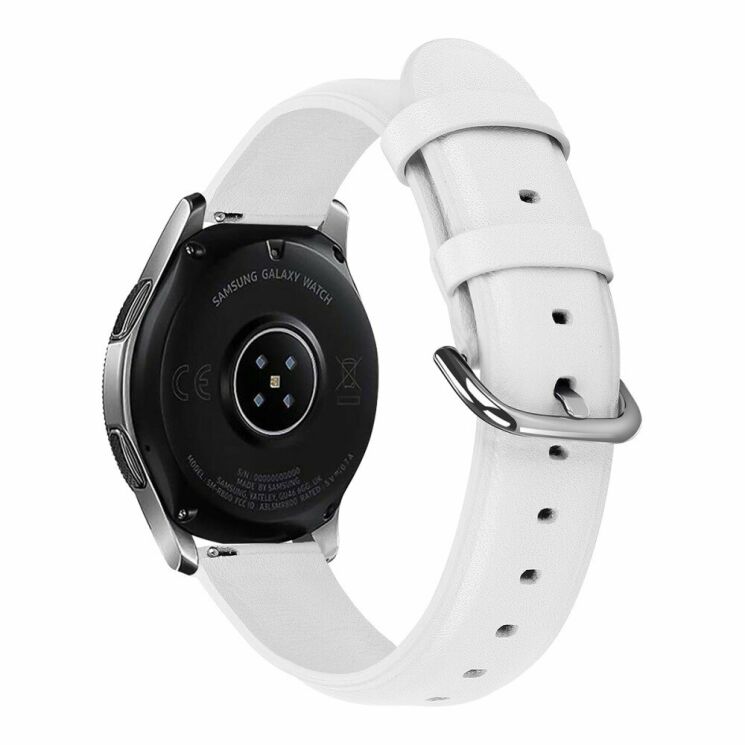 Ремешок Deexe Leather Strap для Huawei Watch GT 2e - White: фото 2 из 6