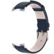 Ремешок Deexe Leather Strip для Xiaomi Mi Smart Band 8 / 9 - Dark Blue (326039DB). Фото 4 из 6