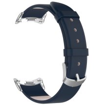 Ремешок Deexe Leather Strip для Xiaomi Mi Smart Band 8 / 9 - Dark Blue: фото 1 из 6