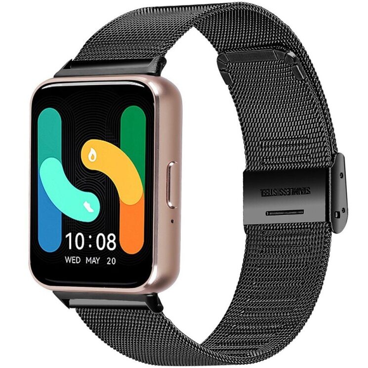 Ремінець Deexe Milanese Bracelet для Samsung Galaxy Fit 3 - Black: фото 2 з 6