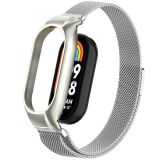 Ремінець Deexe Milanese Stainless Steel для Xiaomi Mi Smart Band 8 - Silver (326010S)