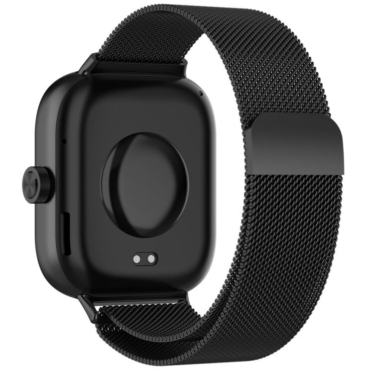 Ремешок Deexe Milanese Stainless Steel для Xiaomi Redmi Watch 4 / Mi Smart Band 8 Pro / Band 9 Pro - Black: фото 1 из 10