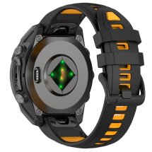 Ремінець Deexe Modern Strap для годинників Garmin з шириною кріплення QuickFit 20mm - Black / Orange: фото 1 з 7