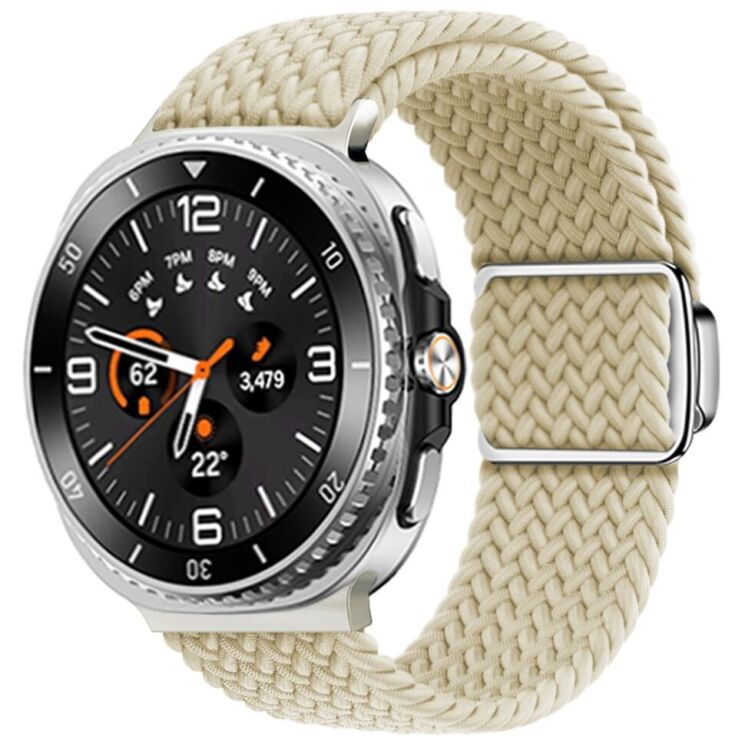 Ремінець Deexe Nylon Bracelet для Samsung Galaxy Watch 8 (40/44mm) / 8 Classic - Starlight: фото 2 з 4