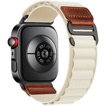 Ремінець Deexe Nylon Leather для Huawei Watch 5 / Fit 5 Pro / Fit 4 / Fit 4 Pro / Fit 3 - Starlight: фото 1 з 7