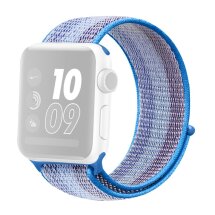 Ремінець Deexe Nylon Loop для Apple Watch 42 (Series 10/11) / 41 / 40 / SE 40 / 38 - Stripe Lake Blue: фото 1 з 6