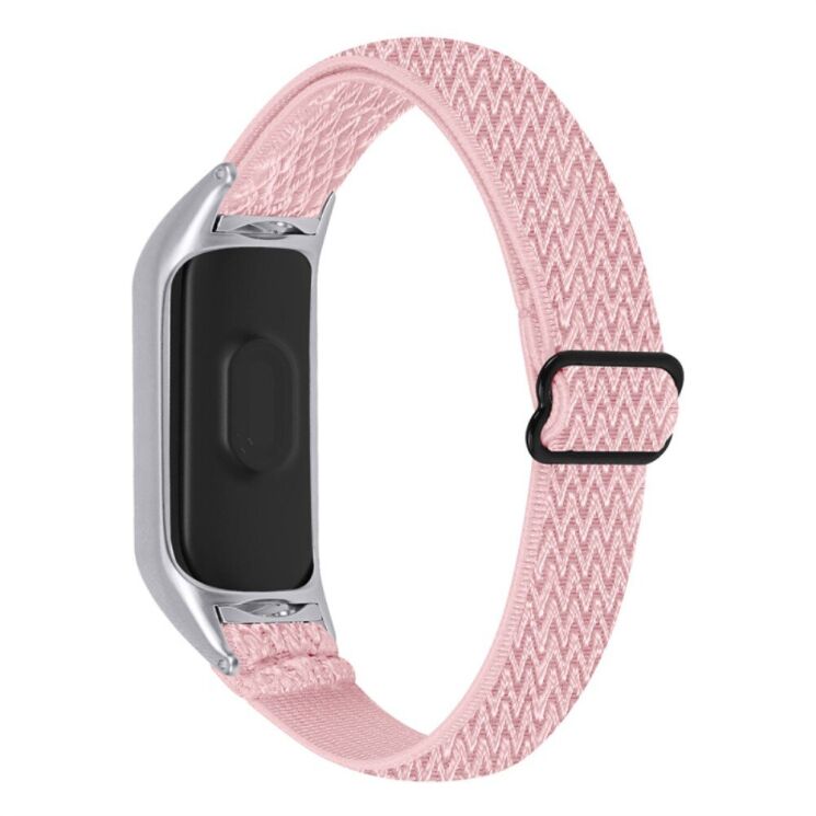 Ремешок Deexe Nylon Loop для Xiaomi Mi Band 7 - Pink: фото 1 из 6