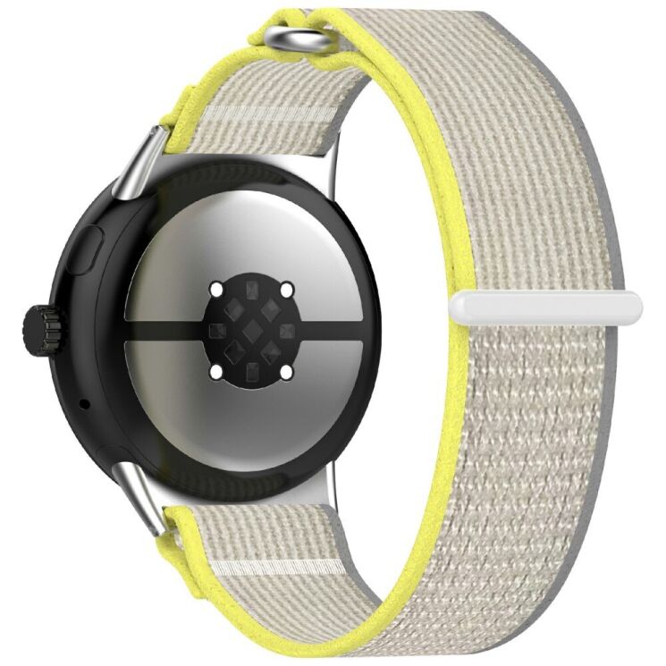 Ремешок Deexe Nylon Strap для Google Pixel Watch 3 (45mm) - Yellow / Grey: фото 1 из 6