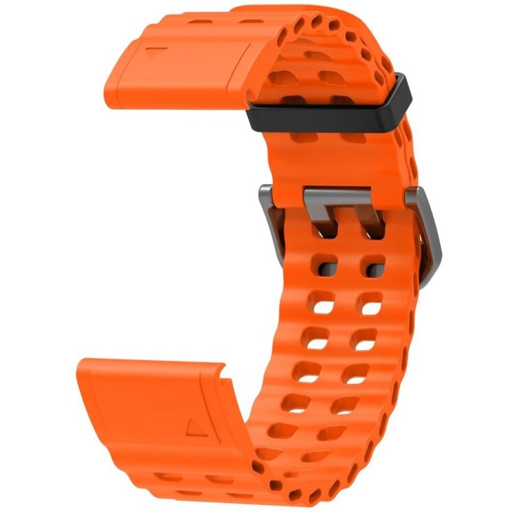 Ремешок Deexe Ocean Strap для часов Garmin c креплением Quick Fit 26mm - Orange: фото 3 из 6