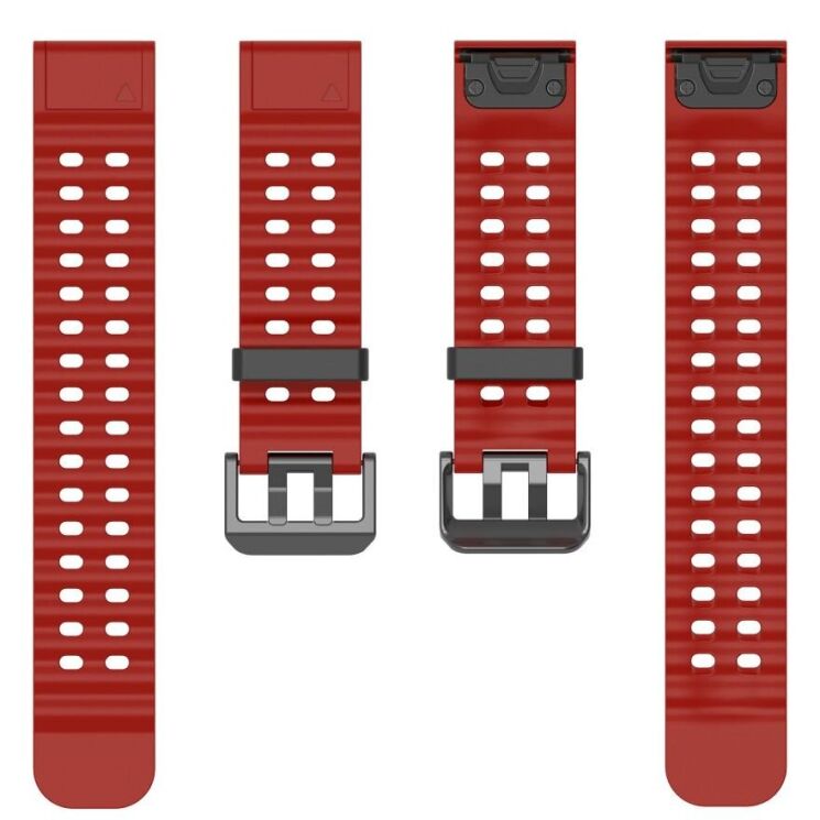 Ремінець Deexe Ocean Strap для годинників Garmin з кріпленням Quick Fit 22mm - Wine Red: фото 3 з 6