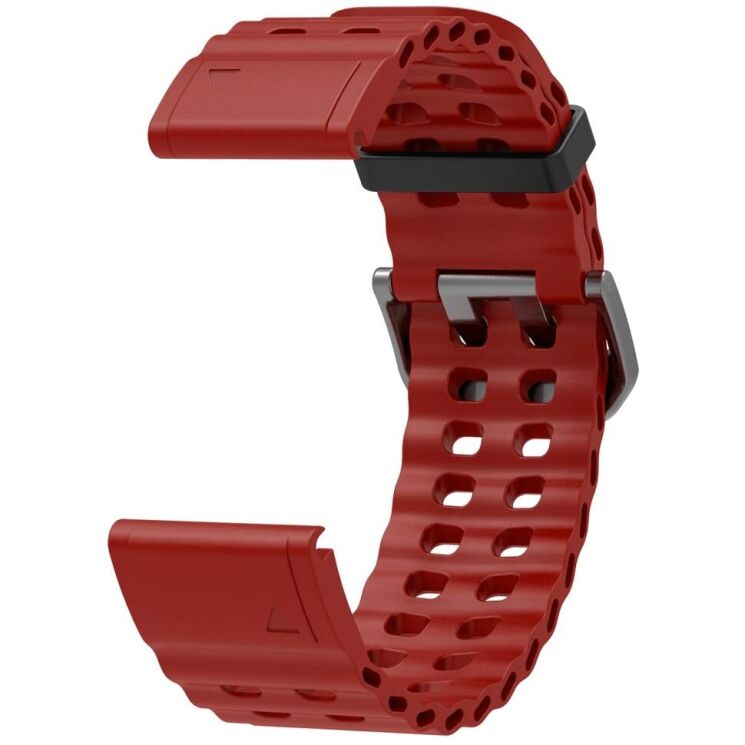 Ремінець Deexe Ocean Strap для годинників Garmin з кріпленням Quick Fit 22mm - Wine Red: фото 2 з 6