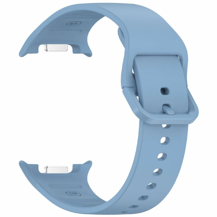 Ремінець Deexe Silicone Band для Samsung Galaxy Watch 8 (40/44mm) / 8 Classic - Grey / Blue: фото 3 з 7