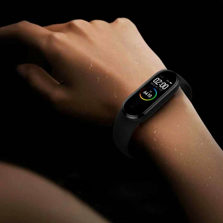 Ремешок Deexe Silicone Wrist для Xiaomi Mi Band 5 / Mi Band 6 / Mi Band 7 - Blue: фото 4 из 11
