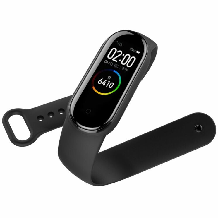 Ремешок Deexe Silicone Wrist для Xiaomi Mi Band 5 / Mi Band 6 / Mi Band 7 - Blue: фото 6 из 11