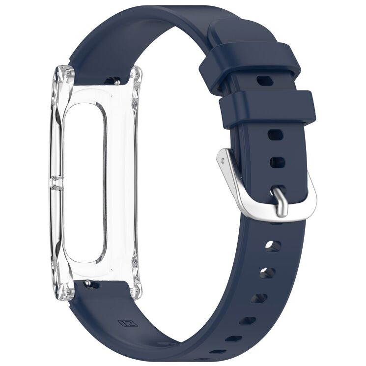 Ремінець Deexe Soft Silicone для Google Fitbit Air - Midnight Blue: фото 3 з 9
