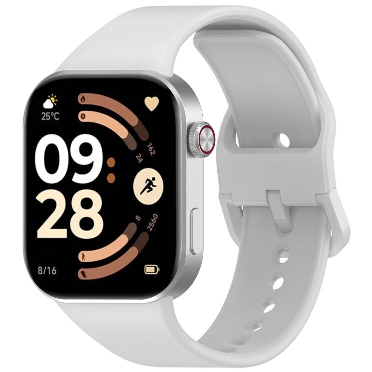 Ремешок Deexe Soft Silicone для Xiaomi Redmi Watch 6 - Silver: фото 4 из 12