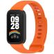 Ремешок Deexe Soft Touch для Xiaomi Mi Smart Band 9 Active / Redmi Band 3 - Black / Orange (372400BO). Фото 2 из 12