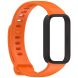 Ремешок Deexe Soft Touch для Xiaomi Mi Smart Band 9 Active / Redmi Band 3 - Black / Orange (372400BO). Фото 4 из 12