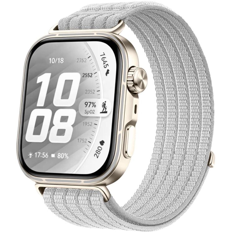 Ремешок Deexe Soft Weave для Huawei Watch Fit 4 Pro / Fit 4 / Fit 3 - Grey: фото 2 из 5