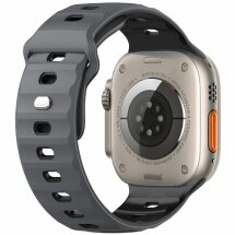 Ремешок Deexe Sport Design для Apple Watch 46 / 45 / 44 / SE 44 / 42 (Series 1-3) / Ultra / Ultra 2 - Grey: фото 1 из 9