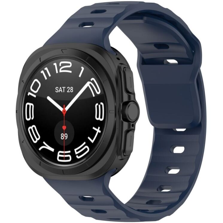 Ремешок Deexe Sport Series для Samsung Galaxy Watch Ultra (47mm) - Midnight Blue: фото 4 из 6